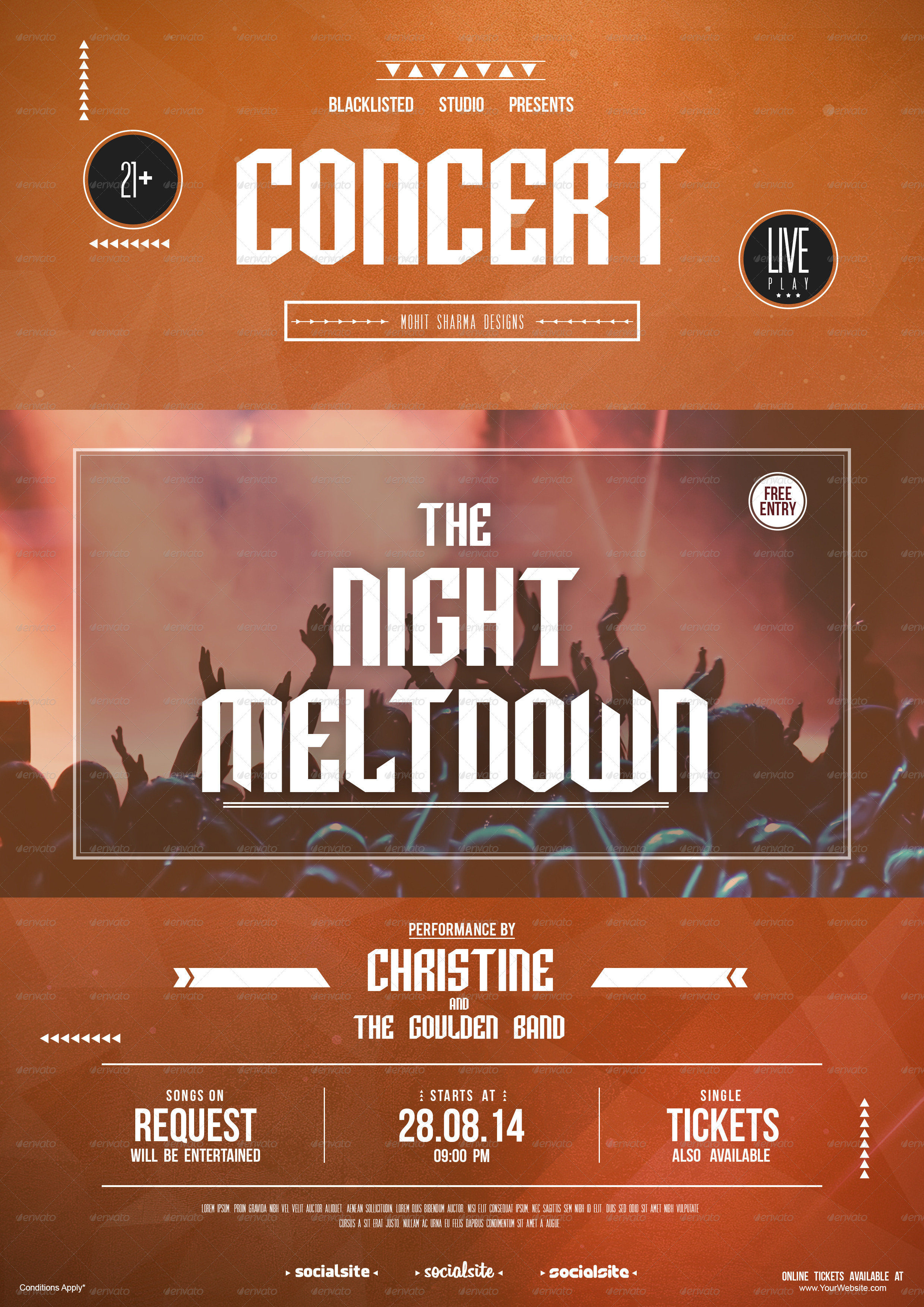 Concert Flyer by BlacklistedStudio GraphicRiver